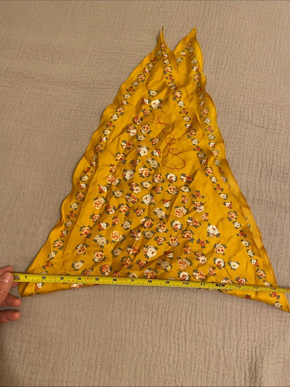 Coach Silk Yellow Floral Scarf - Lightweight Women’s Accessory